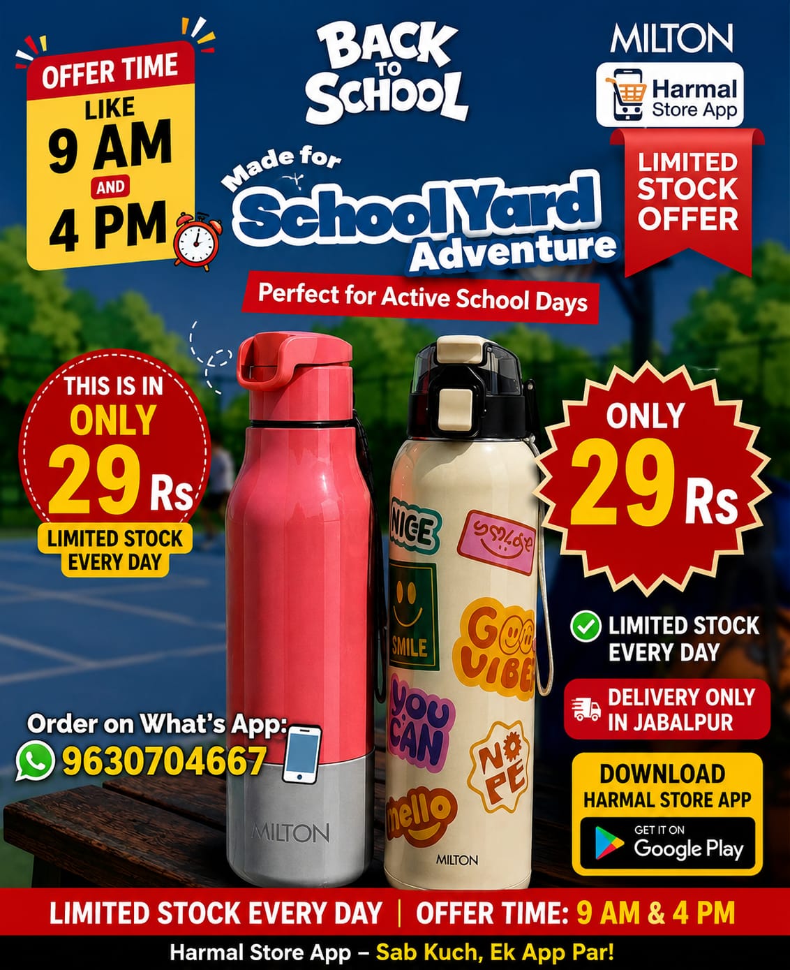 Milton Kids Stainless Steel Water Bottle for School | Leak-Proof Insulated Sipper Bottle with Carrying Strap |