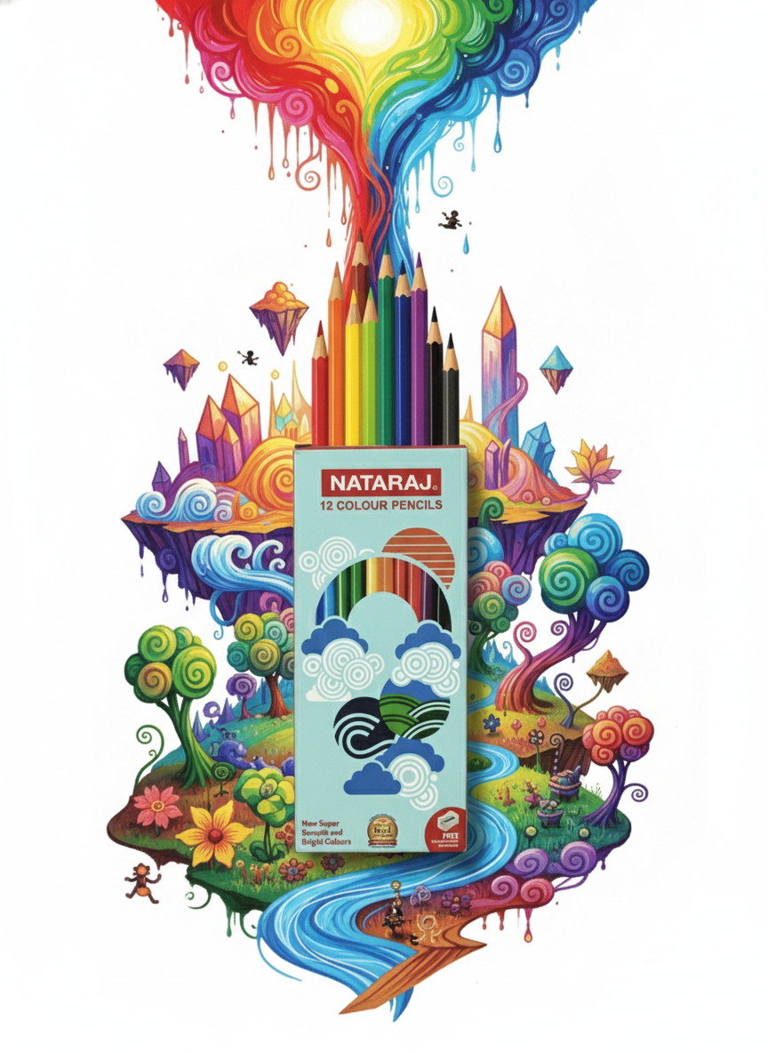 Nataraj 12 Colour Pencils Set for Kids