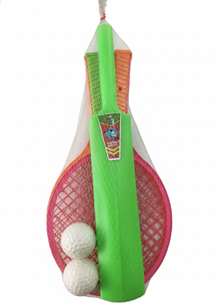 BAT AND TENNIS RACKET