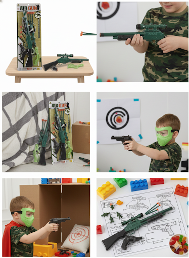 Indoor Outdoor Shooting Game Toy for Kids (Multicolor)