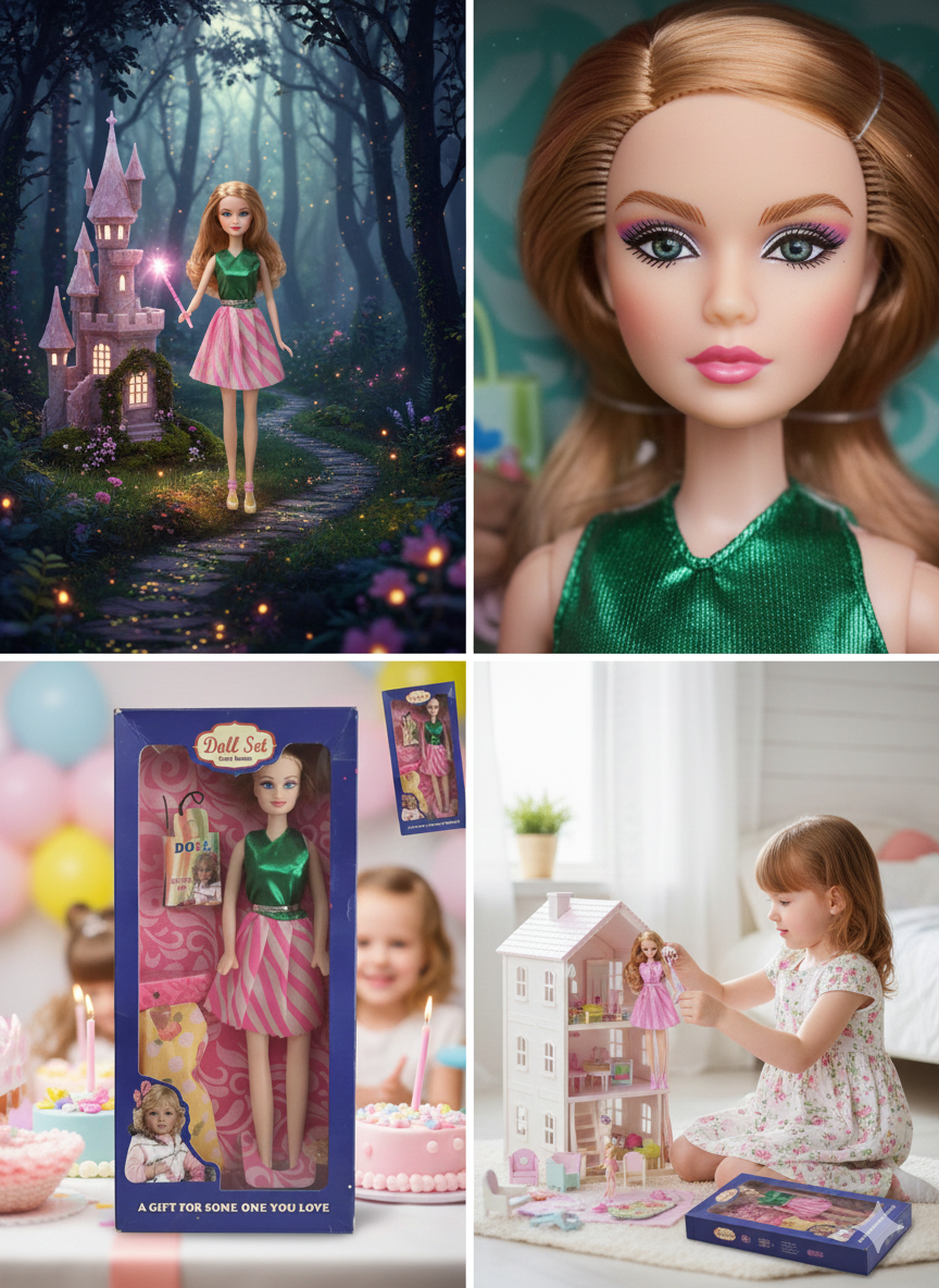 Dress-Up Doll Toy with Earrings & Outfit ā Stylish Princess Doll for Kids Age 3+