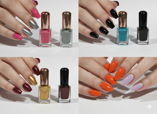 Nail Polish Set for Women | Quick Dry Glossy Nail Paint Combo ( set of 2 )