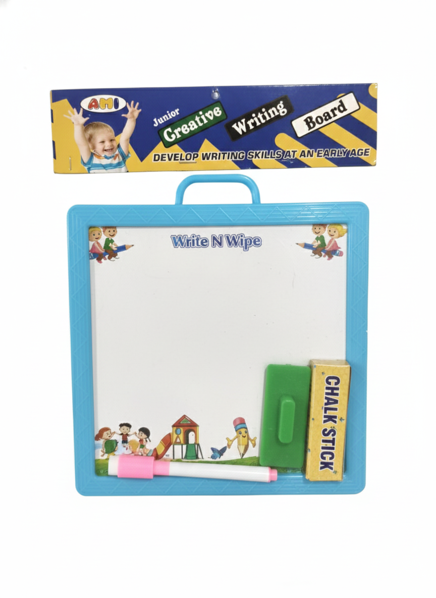 Kids Write & Wipe Board with Marker & Duster | Reusable Writing Practice Board for Children