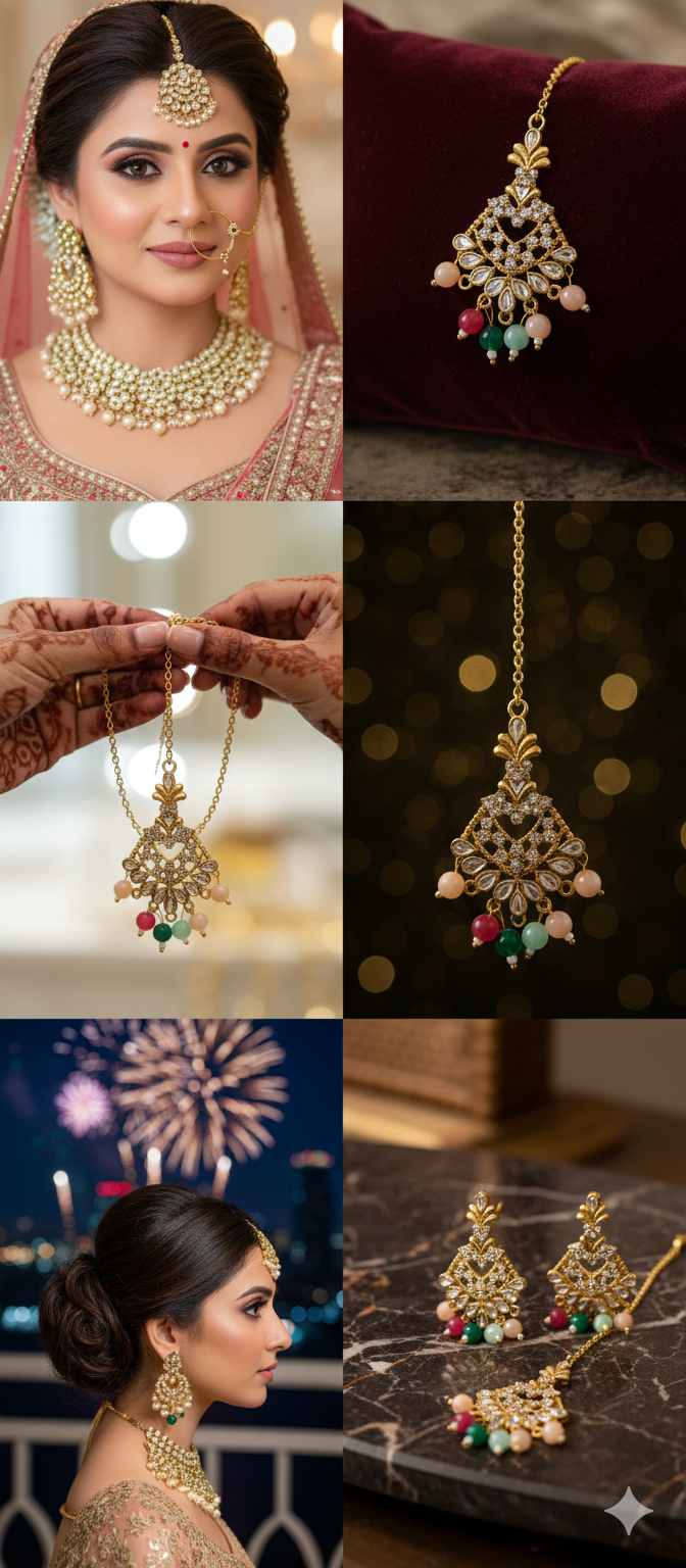 Ethnic Bridal Forehead Jewelry for Wedding, Party & Festive Wear