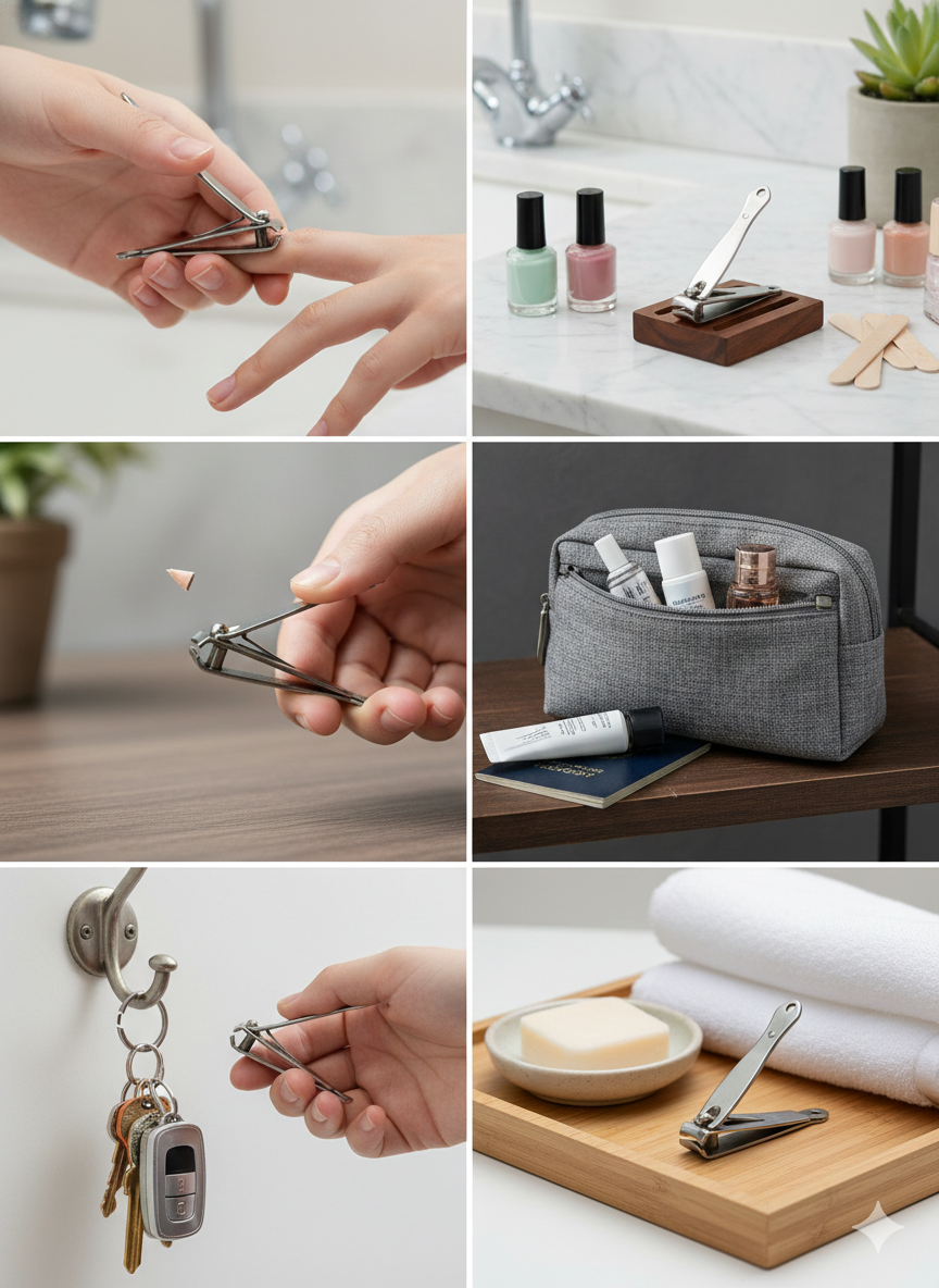 Stainless Steel Precision Blade Nail Trimmer (Blue)