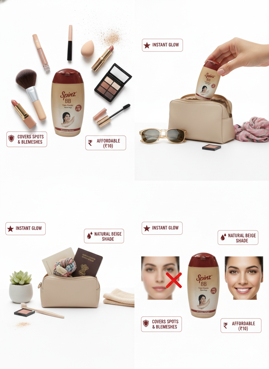 Spinz BB Face Powder – Natural Beige Shade