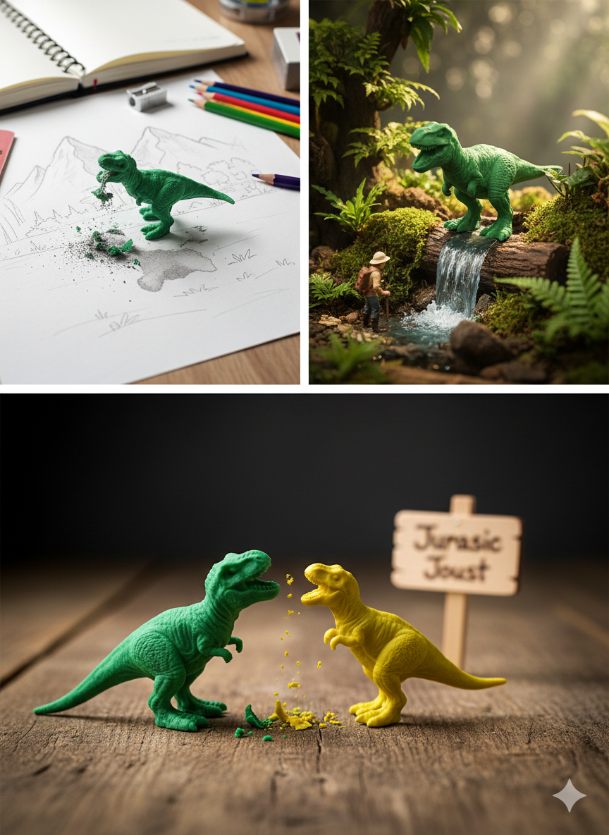 3D Dinosaur Eraser for Kids | Green T-Rex Shape Pencil Eraser