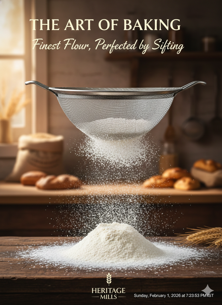 Premium Flour Sifter for Baking – Fine Mesh Stainless Steel Sieve for Smooth