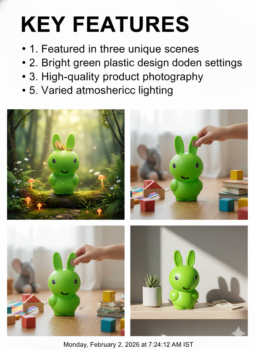Cute Bunny Coin Bank for Kids 1 peace
