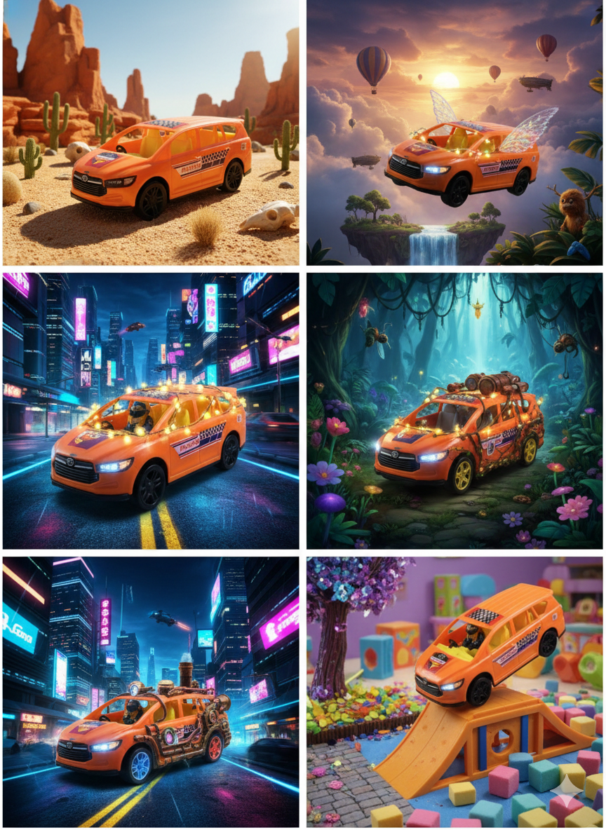 Orange Toy Car for Kids | SUV Style Plastic Car Toy with Rolling Wheels