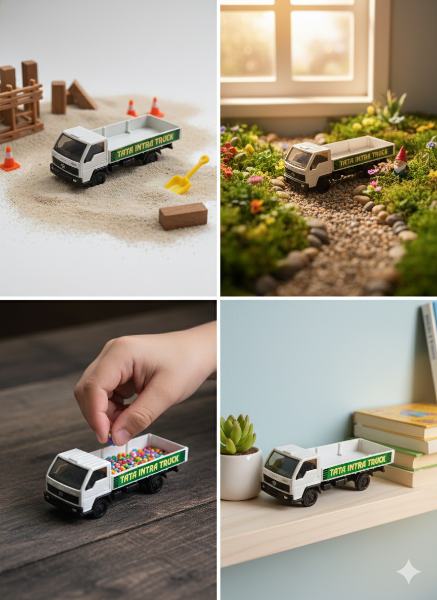 Mini Cargo Truck Toy for Kids | Plastic Transport Truck with Open Loading Bed