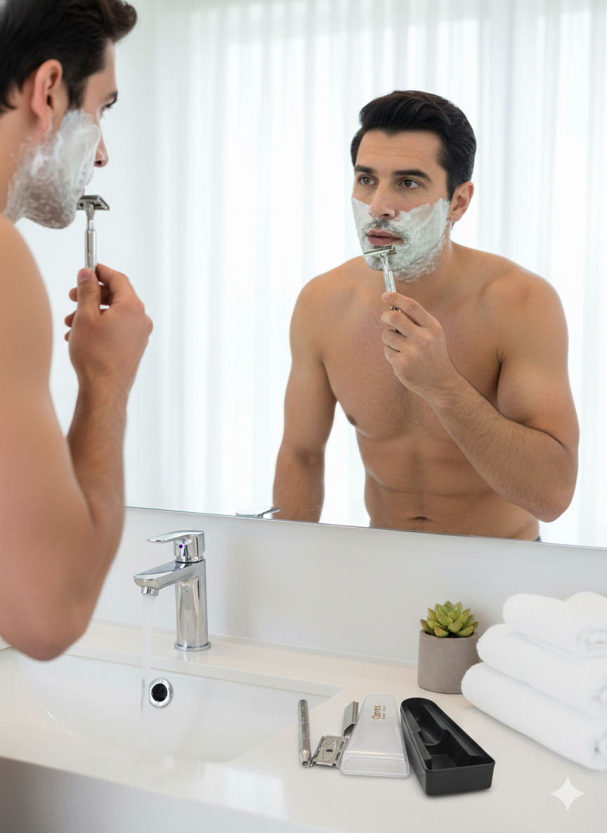 Classic Wet Shaving Razor, Reusable & Eco-Friendly Grooming Tool