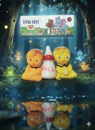 Tithi Toys Baby Toy Set (3 Pieces) | Cute Baby Dolls with Milk Bottle