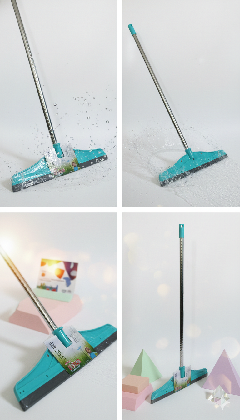 Wide Rubber Blade Floor Cleaner | Bathroom, Kitchen & Tile Cleaning Wiper 16 INCH