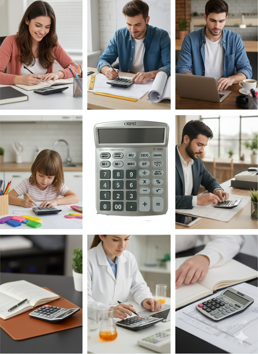 Orpat OT-1800T Calculator with 12 Digit Display, 120 Step Check and Correct Function, Auto Replay