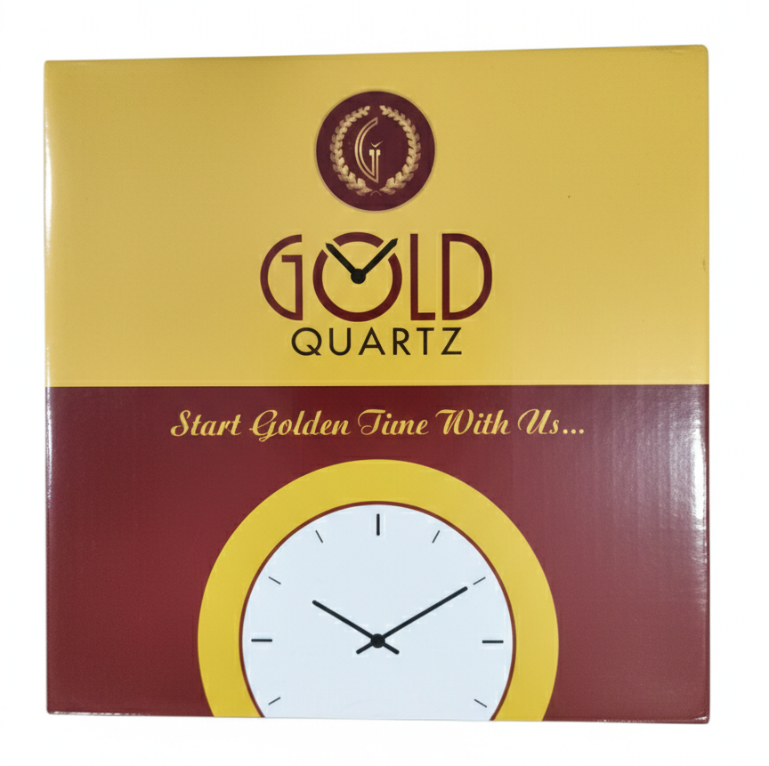 Luxury Gold Ornate Wall Clock with Floral Gem-Studded Frame | Raised Gold Numerals & Silent Quartz Movement