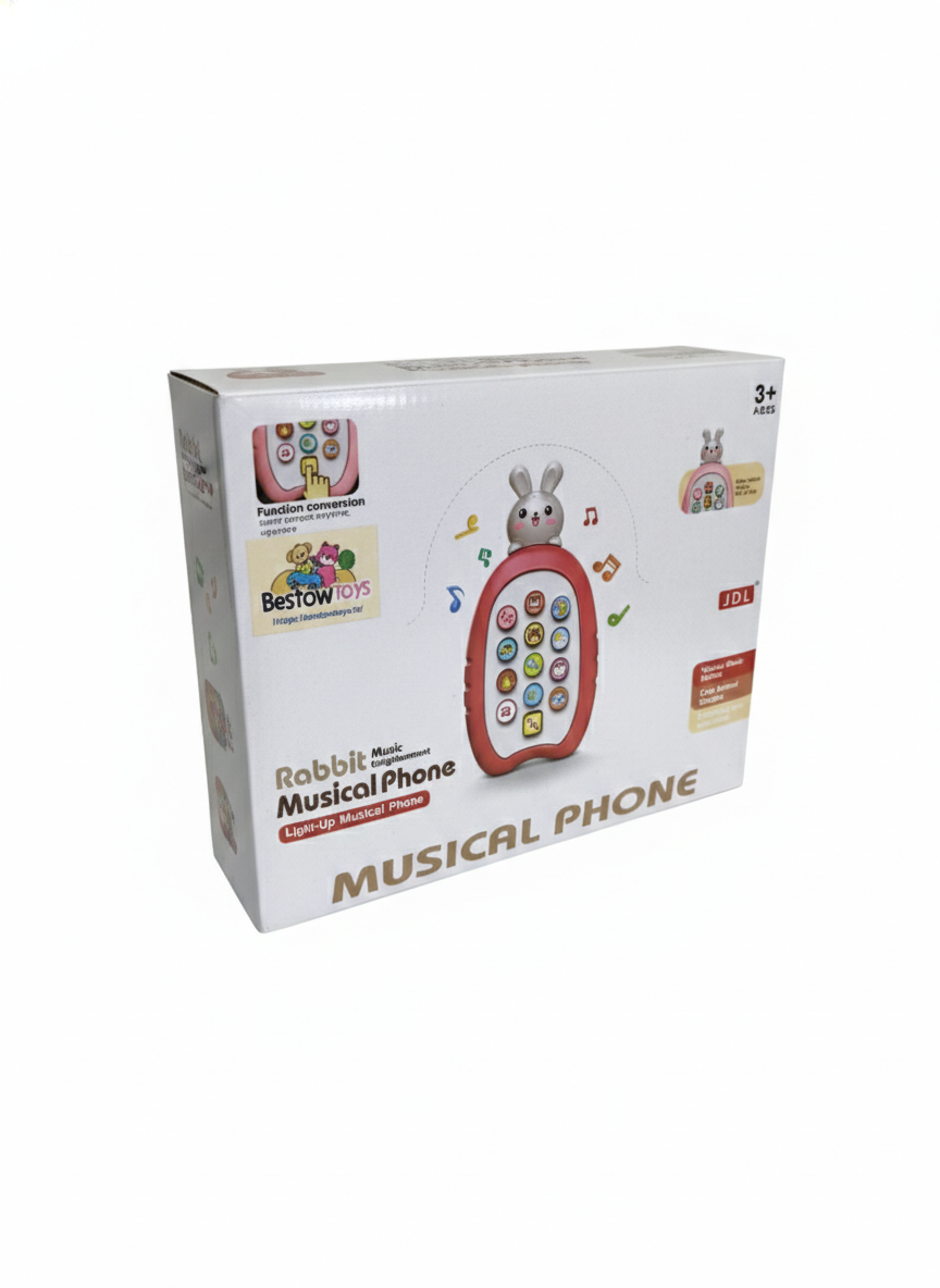 Rabbit Musical Phone Toy for Kids | Baby Learning Mobile Toy with Sound & Light