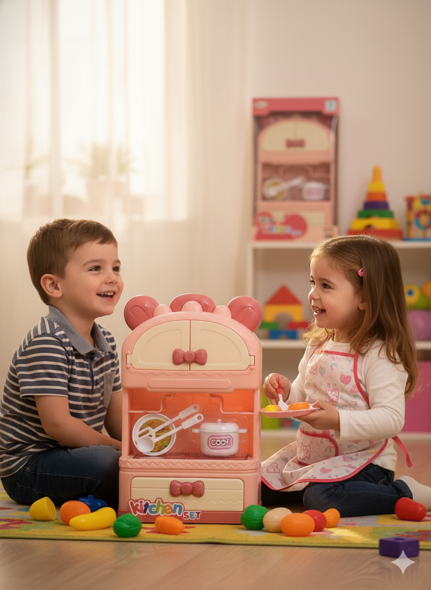 Annie Little Kitchen Set Toy for Kids 3+ Years | Mini Cooking Playset with Accessories