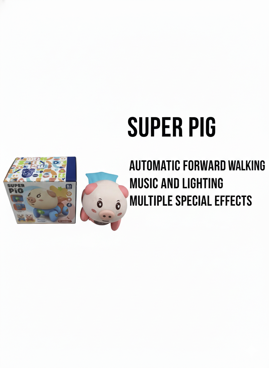Super Pig Walking Toy for Kids 3+ Years | Musical Animal Toy with Lights & Sound
