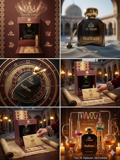 Al-Hassan Sultan Eau De Parfum Gift Set | 100ml EDP + 10ml Roll-On Attar | Luxury Long-Lasting Arabian Perfume for Men | Premium Gift Set