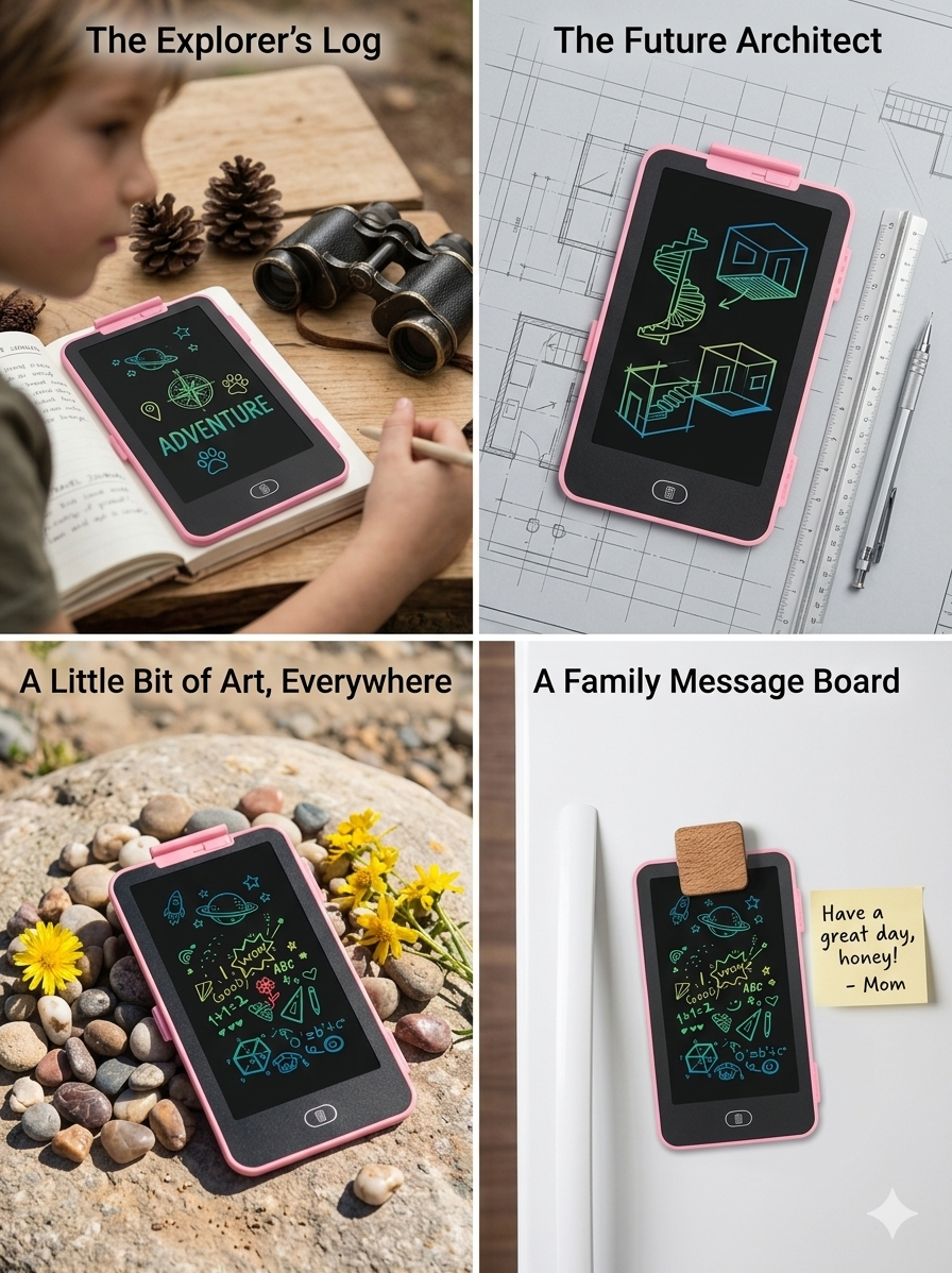 LCD Writing Tablet for Kids 10 Inch | Eye-Safe Drawing Pad | Pressure Sensitive Screen | One-Click Erase