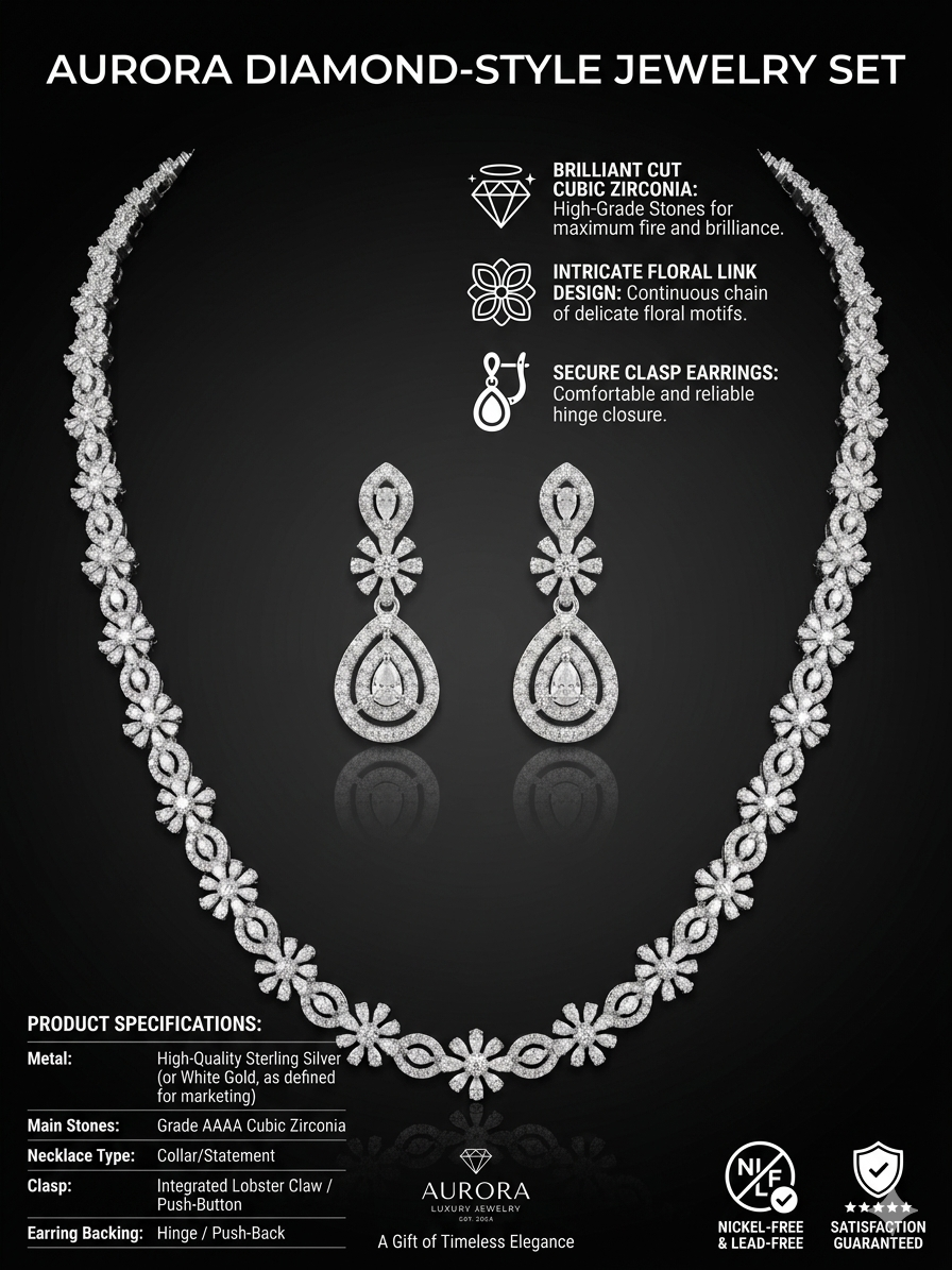 Premium Materials: High-grade genuine Zambian emeralds accented with brilliant-cut cubic zirconia.