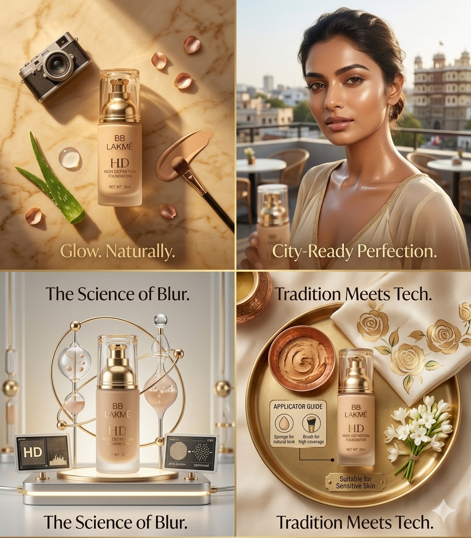 BB LAKMÉ HD Liquid Foundation | 35ml Ultra-Lightweight Wear Matte Base – Breathable Full Coverage & Photo-Ready High Definition Formula with Precision Pump