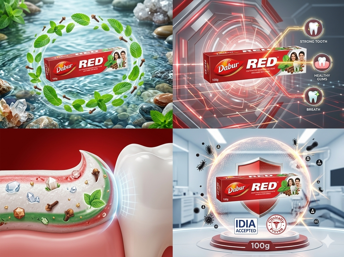 Dabur Red Gel Toothpaste 100g | Ayurvedic Gel Toothpaste with 13 Herbal Ingredients | Helps Fight Plaque, Freshens Breath & Supports Gum Care | Daily Oral Care Toothpaste
