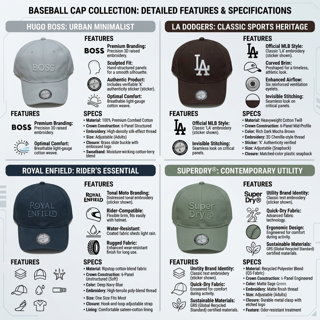 Premium Baseball Cap for Men & Women | Adjustable Cotton Sports Cap | Breathable Lightweight 6-Panel Cap |