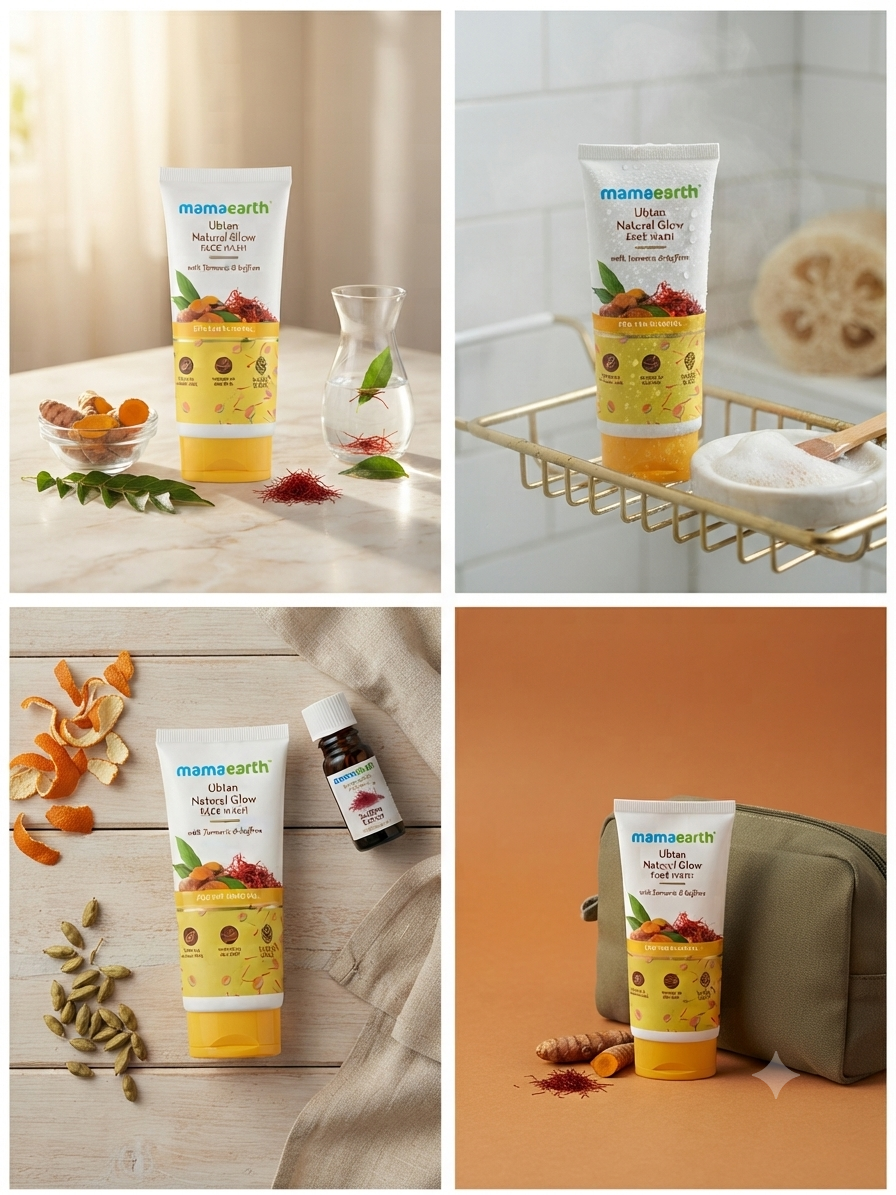 Mamaearth Turmeric Face Wash, Gentle Cleansing Formula for Fresh & Radiant-Looking Skin, Turmeric Facial Cleanser, Daily Face Wash, 50 ml