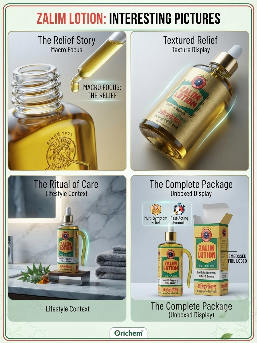 Zalim Lotion Ayurvedic Herbal Skin Lotion for Ringworm, Itching & Eczema, Topical External Use Lotion, Herbal Skin Care Formula