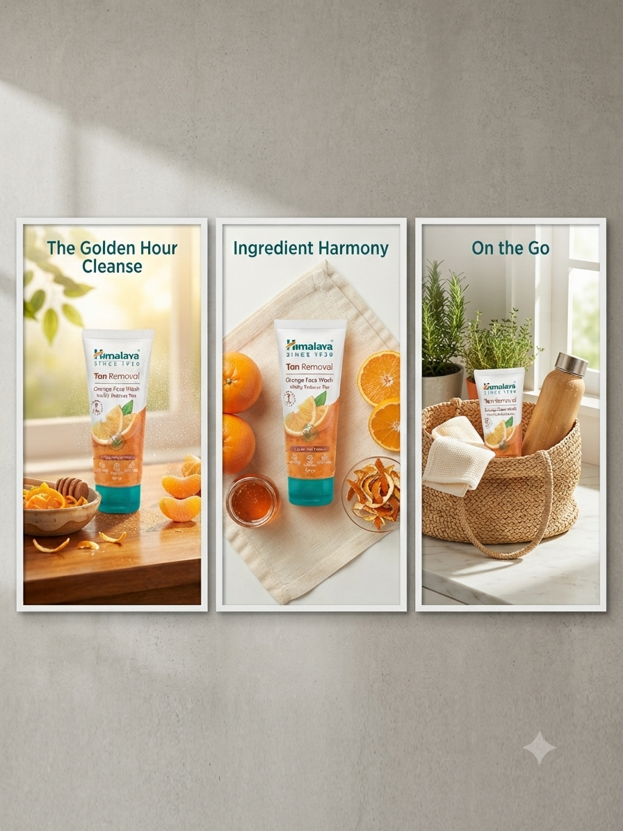 Himalaya Tan Removal Orange Face Wash, Orange Peel & Honey Face Cleanser for Tan Removal, Soap-Free Facial Cleanser for Fresh-Looking Skin, 50 ml