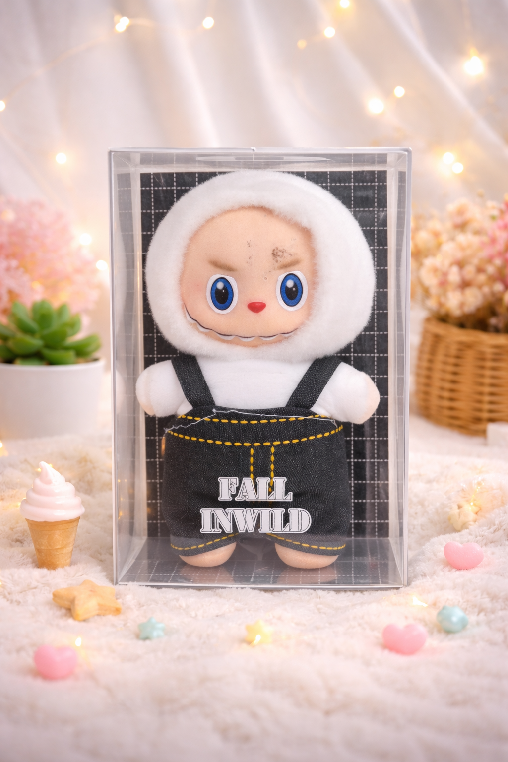 Cute Plush Doll Toy in Display Box – Soft Stuffed Cartoon Doll for Kids