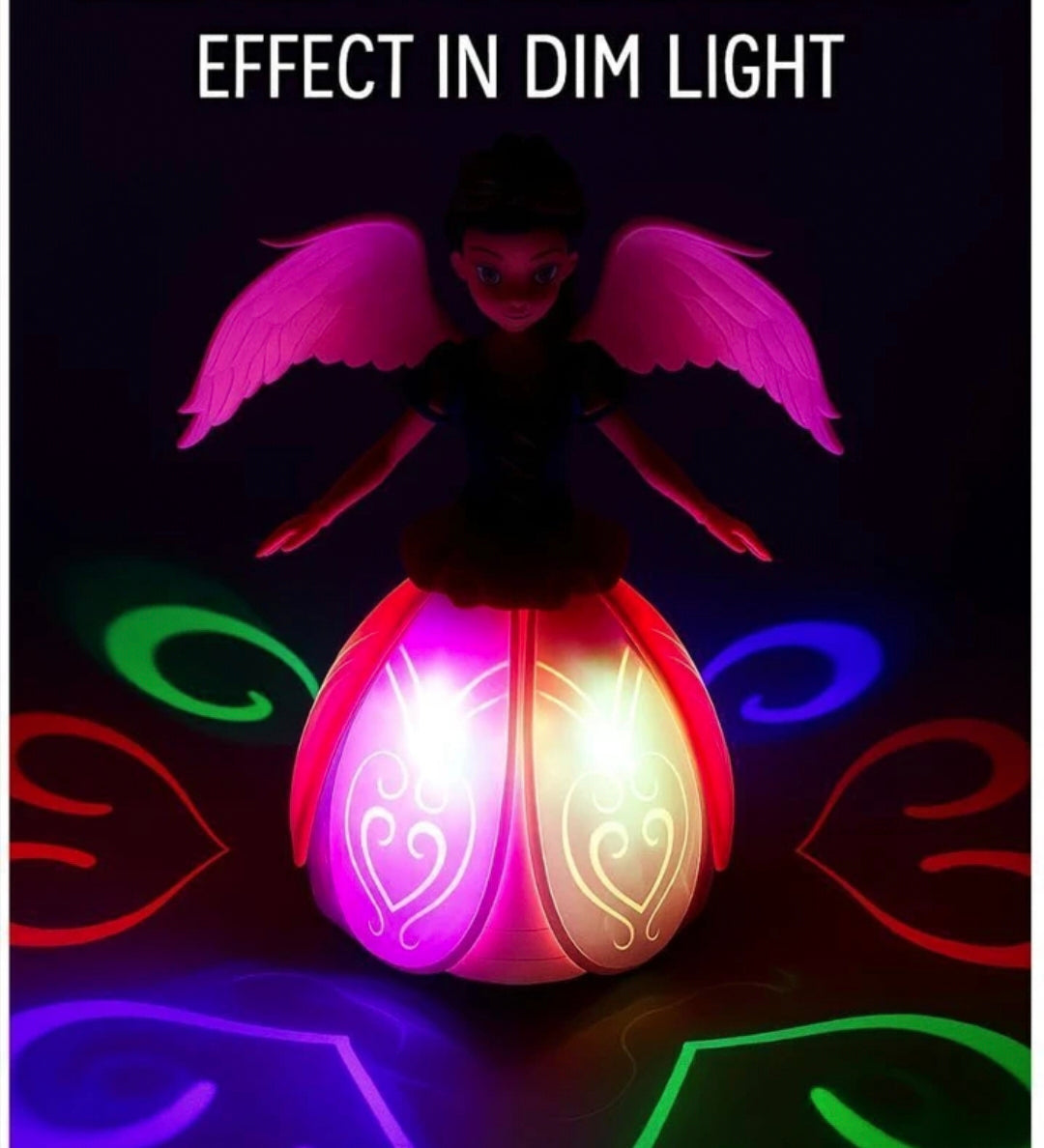 बच्चों के लिए डांसिंग फेयरी प्रिंसेस खिलौना जिसमें संगीत और एलईडी लाइट्स, बैटरी से चलने वाली घूमती गुड़िया जिसमें पंख लगे हैं, लड़कियों के लिए म्यूज़िकल लाइट-अप खिलौना (3+ आयु)