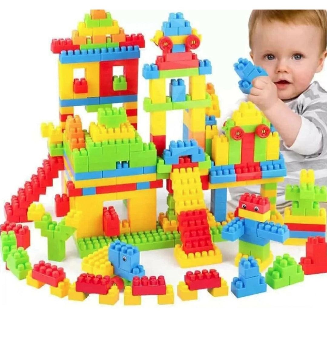 Kids Building Blocks Set with Storage Bag – Colorful Educational Construction Toy