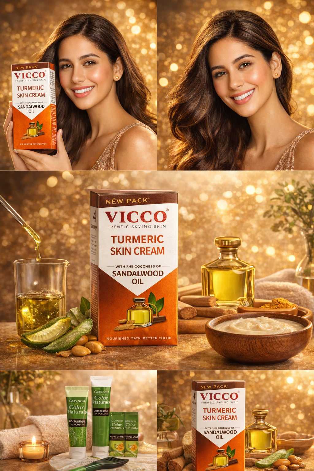 Vicco Turmeric Skin Cream with Sandalwood Oil | Ayurvedic Face Cream for Pimples, Acne Marks & Glowing Skin