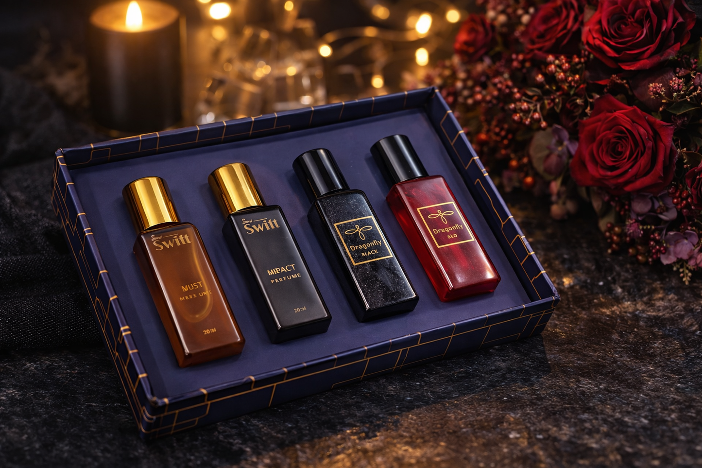 Clensta Luxury Perfume Gift Set for Men & Women ā 4 x 20ml Eau De Parfum Miniatures | Long Lasting Premium Fragrance Set | Travel Size Unisex Perfume Collection