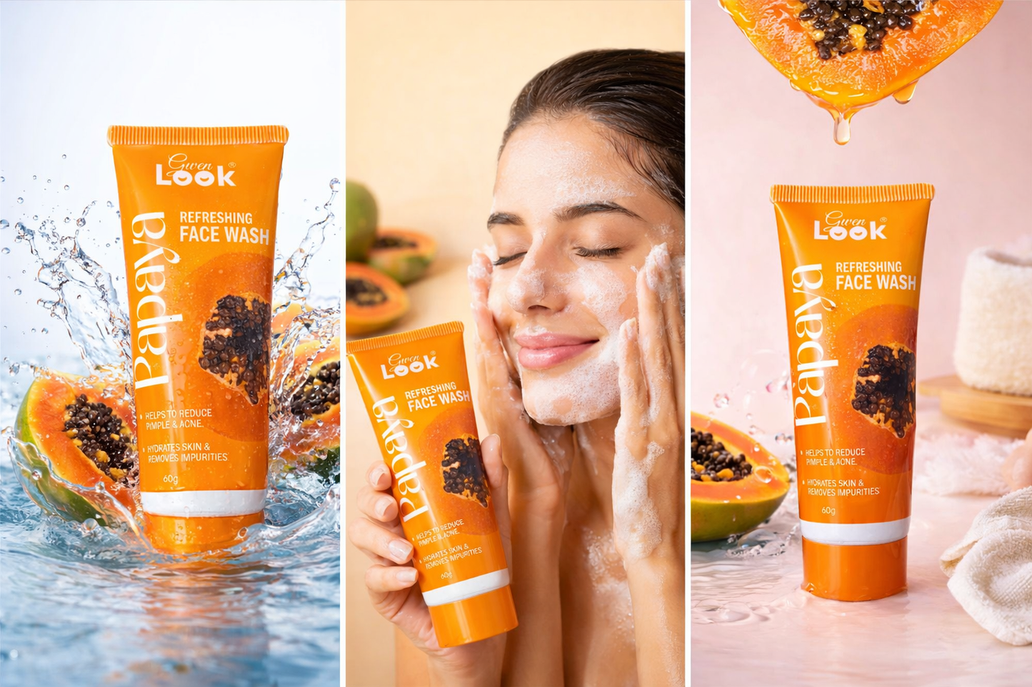 Even Look Papaya Face Wash 60g | Brightening & Anti-Acne Face Cleanser