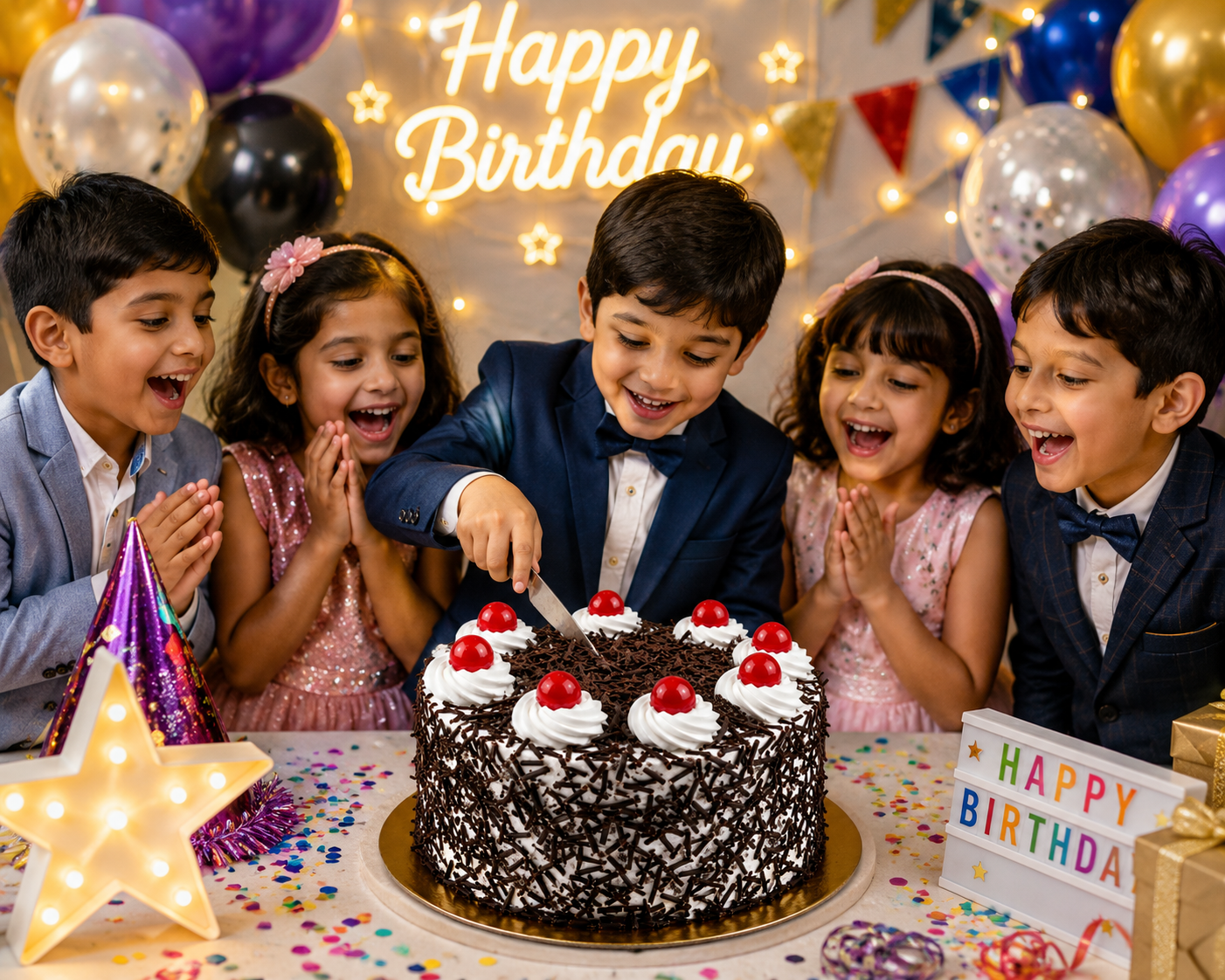 Black Forest Cake (500 grams) | Premium Chocolate Black Forest Fresh Cream Cake | Cherry Topped Chocolate Cake | Birthday, Anniversary & Celebration Cake