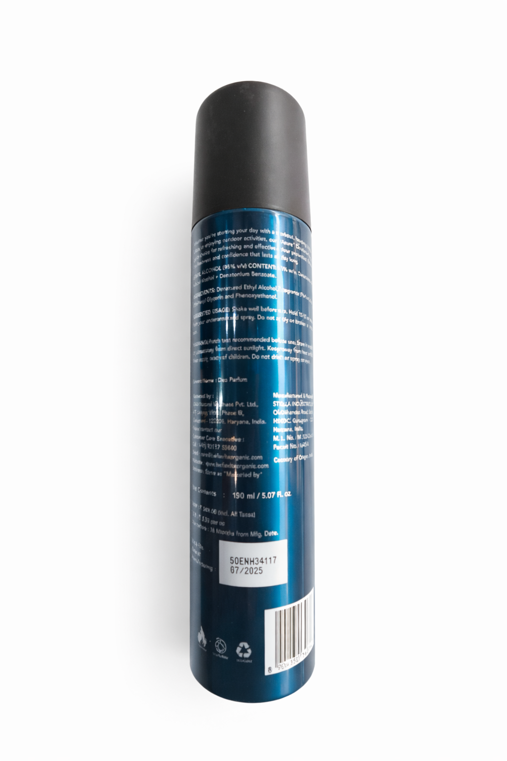 BELLAVITA Azure No Gas Perfume Body Spray for Men & Women, 150ml | Long-Lasting Aquatic & Energizing Fragrance