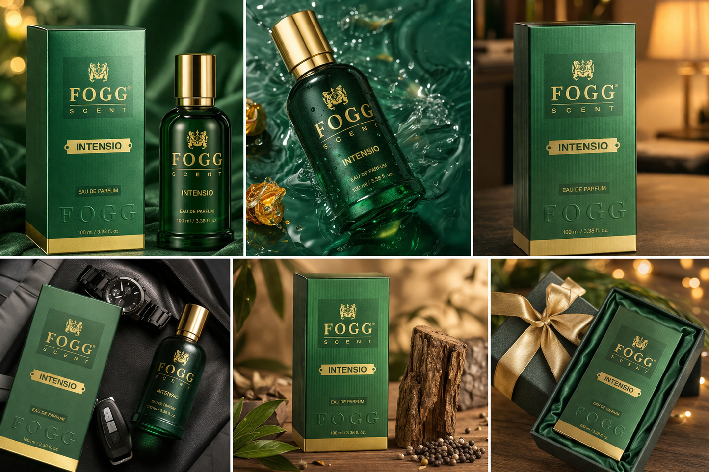 FOGG Intensio Eau De Parfum for Men 100ml | Long Lasting Woody Aromatic Perfume | Premium Fragrance Spray for Daily Use & Special Occasions