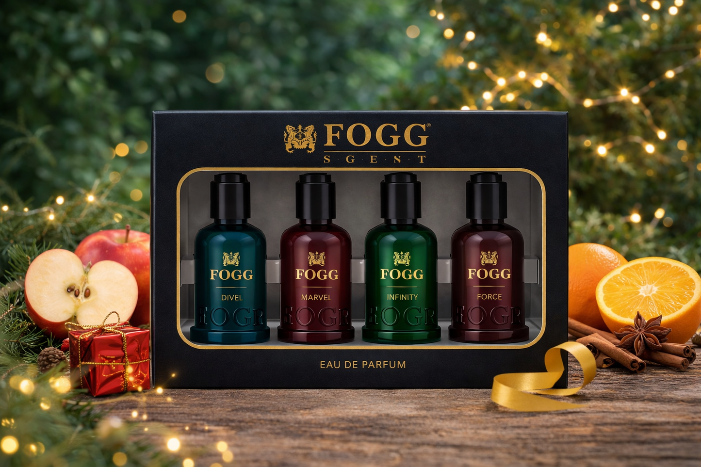 FOGG Scent Eau De Parfum Gift Set for Men | 4 x 30ml Perfume Combo | Dive, Marvel, Infinity & Force | Long-Lasting Premium Fragrance Collection