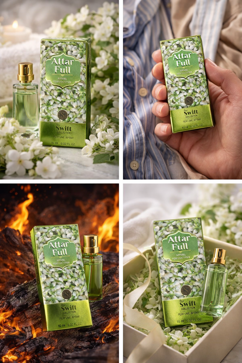 Attar Full Jasmine Perfume Spray 10ml | Long-Lasting Floral Fragrance for Men & Women