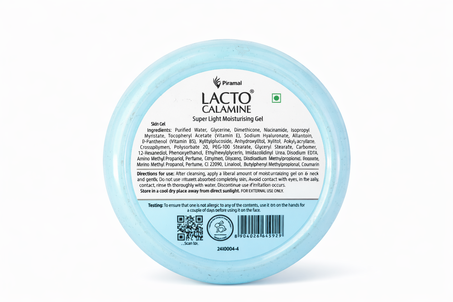 Lacto Calamine Super Light Moisturising Gel | Oil-Free Face Moisturizer with Niacinamide & Hyaluronic Acid | Non-Sticky Hydrated Glow