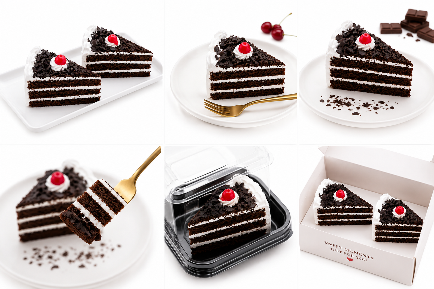 Black Forest Pastry Slice Buy 1 Get 1 Free | Chocolate Cherry Cake Slice | Fresh Cream Chocolate Pastry | Premium Bakery Dessert | Soft Chocolate Sponge Cake | Eggless Pastry