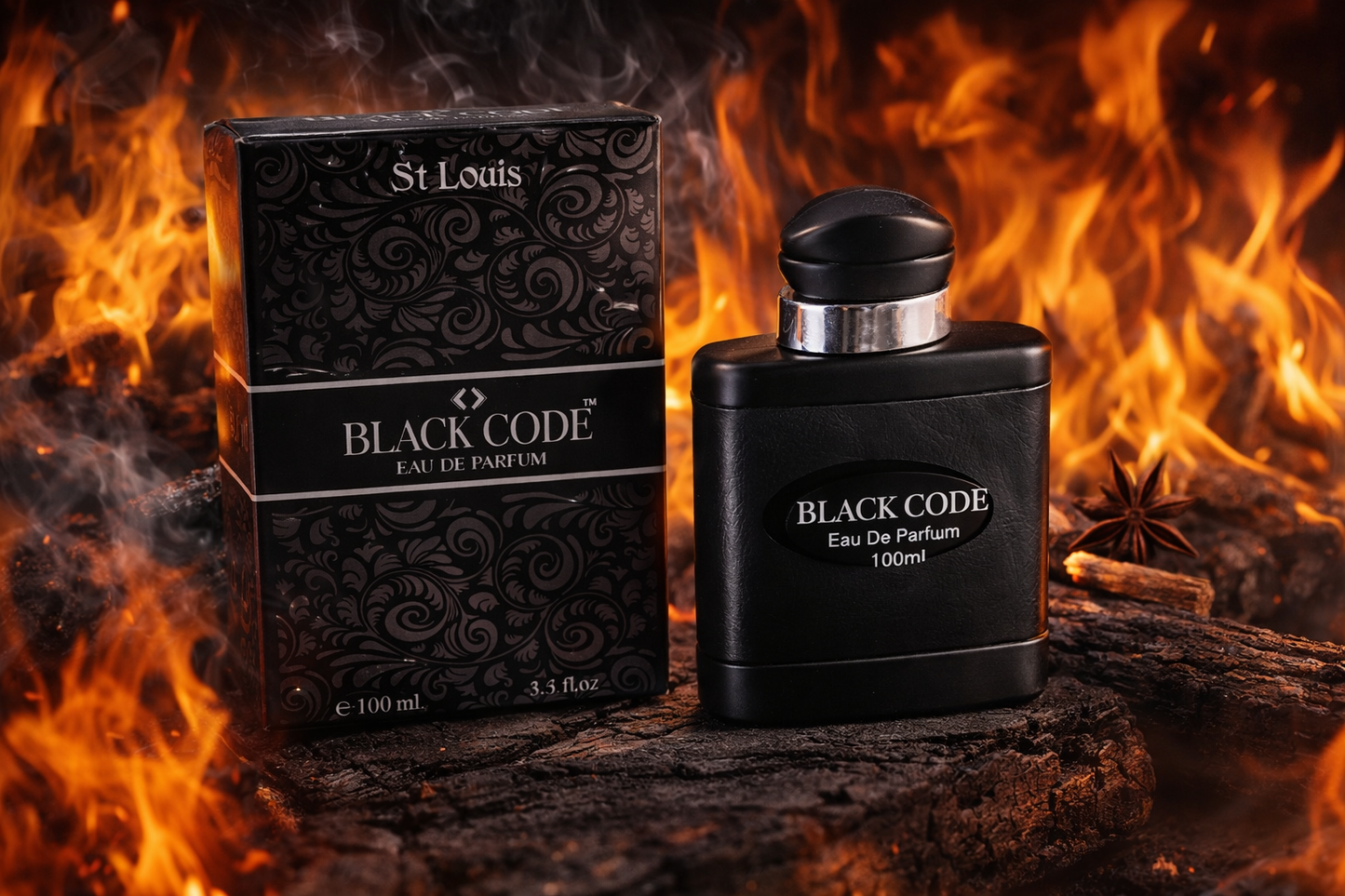 St Louis Black Code Eau De Parfum for Men 100ml ā Long Lasting Premium Perfume | Citrusy Spicy Woody Fragrance | Daily Wear & Party Use