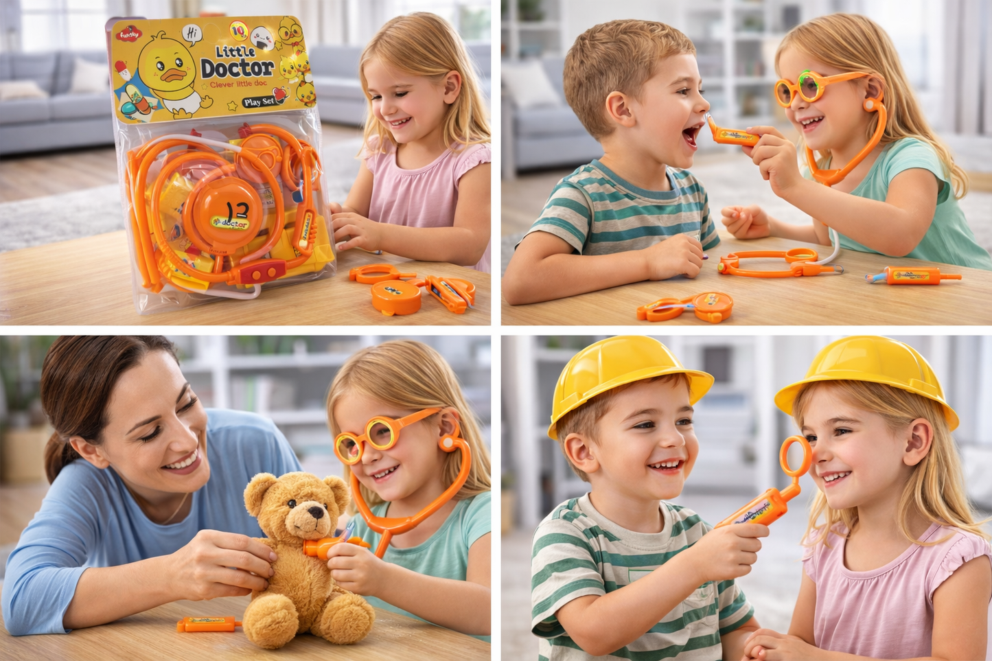 Little Doctor Toy Set for Kids (10 Pieces) | Pretend Play Medical Kit with Stethoscope, Injection & Tools