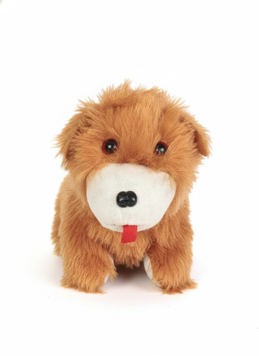 Cute Brown Plush Dog Toy for Kids | Soft Stuffed Animal Puppy Toy