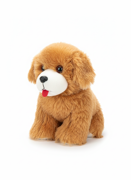 Cute Brown Plush Dog Toy for Kids | Soft Stuffed Animal Puppy Toy