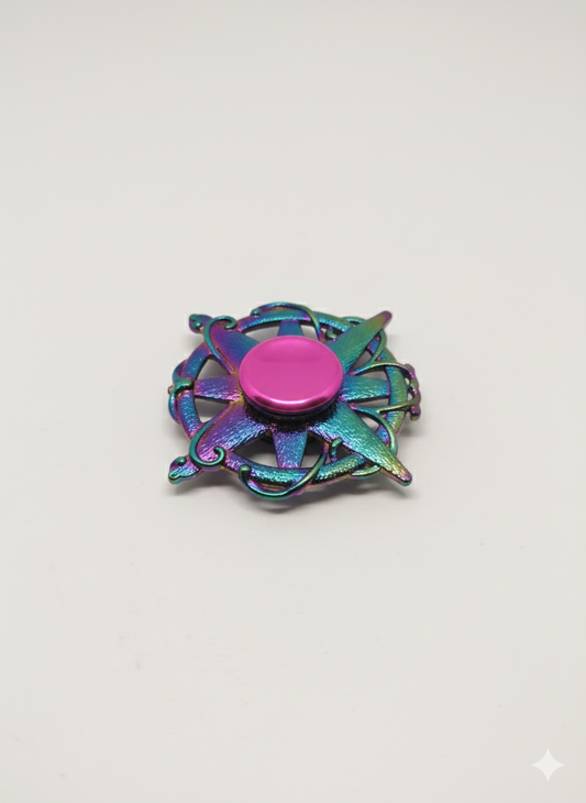Rainbow Metal Fidget Spinner Toy for Kids & Adults | Stress Relief Hand Spinner